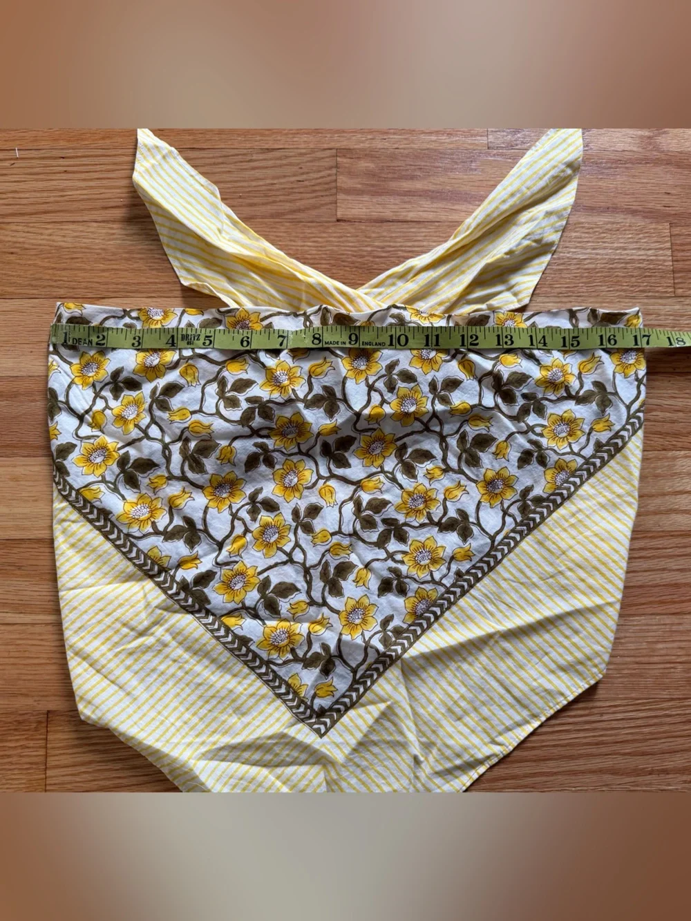 J. Crew Cotton Voile Bandana Top in yellow daffodil daze block print NWOT M/L